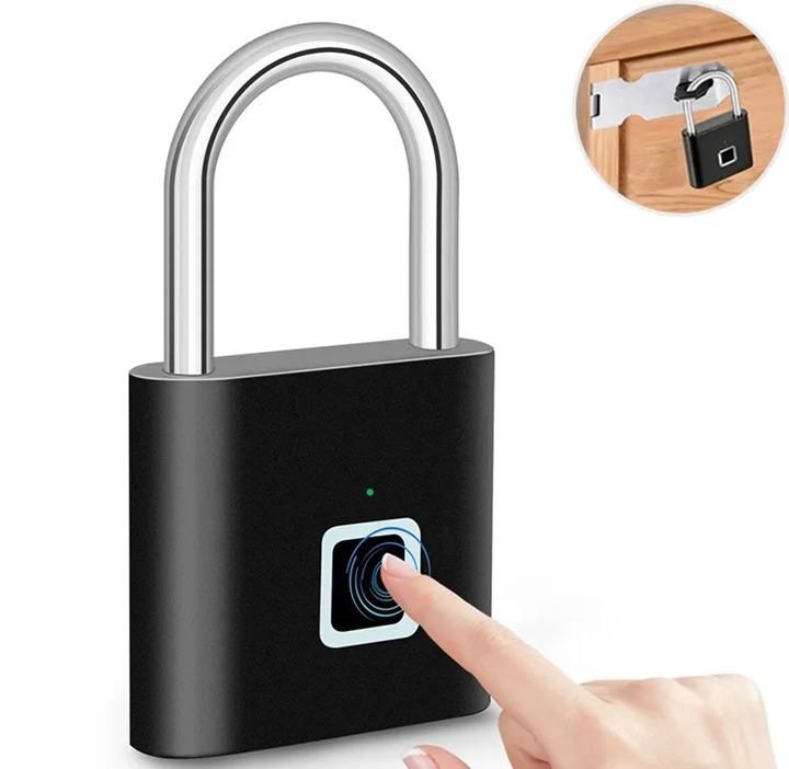 Fingerprint Padlock Rechargeable Keyless Anti-theft Security Smart Door Lock