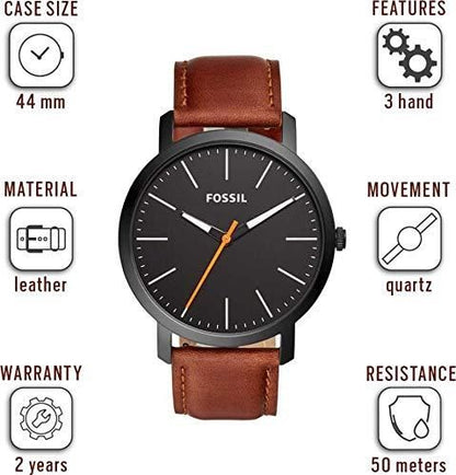 Premium Analog Wristwatch – Rose Gold Design with Brown Leather Strap
