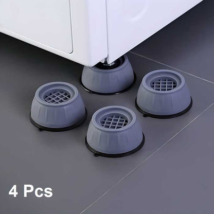 Anti Vibration Pads for Washing Machine & Appliances – 4 Pcs Shockproof Feet Pads | Noise & Vibration Reduction | Anti-Slip Base for Washer, Dryer, Refrigerator, Furniture (Grey, Pack of 4)