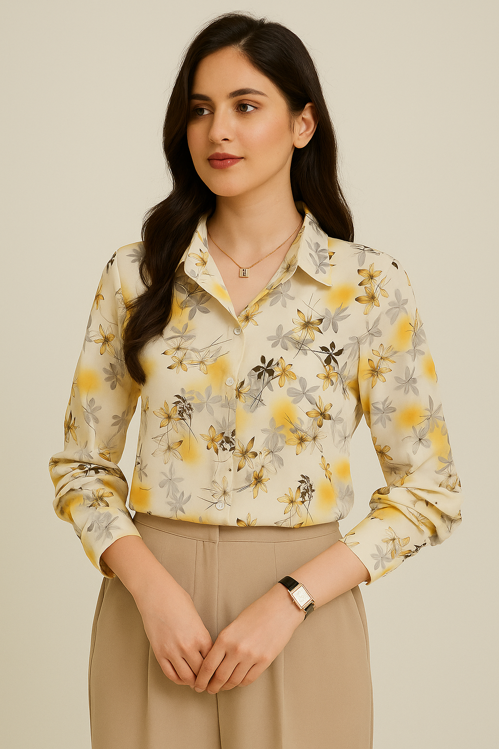 Women Relaxed Fit Printed Formal Shirt