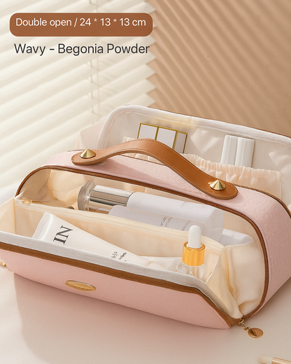 Double Zipper Cosmetics Bag