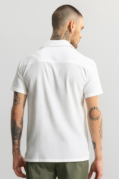 Men Regular Fit Solid Club Collar Casual Shirt